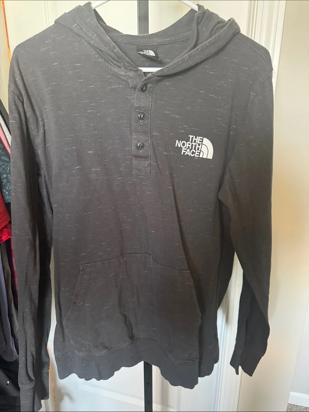 The North Face Black Hooded Henley Pullover